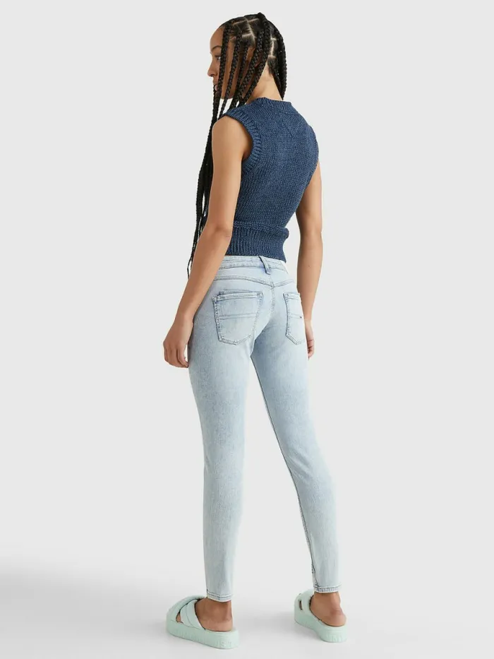 Tommy Hilfiger Scarlett Low Rise Skinny Ankle Jeans Denim Light Womens Jeans Popular
