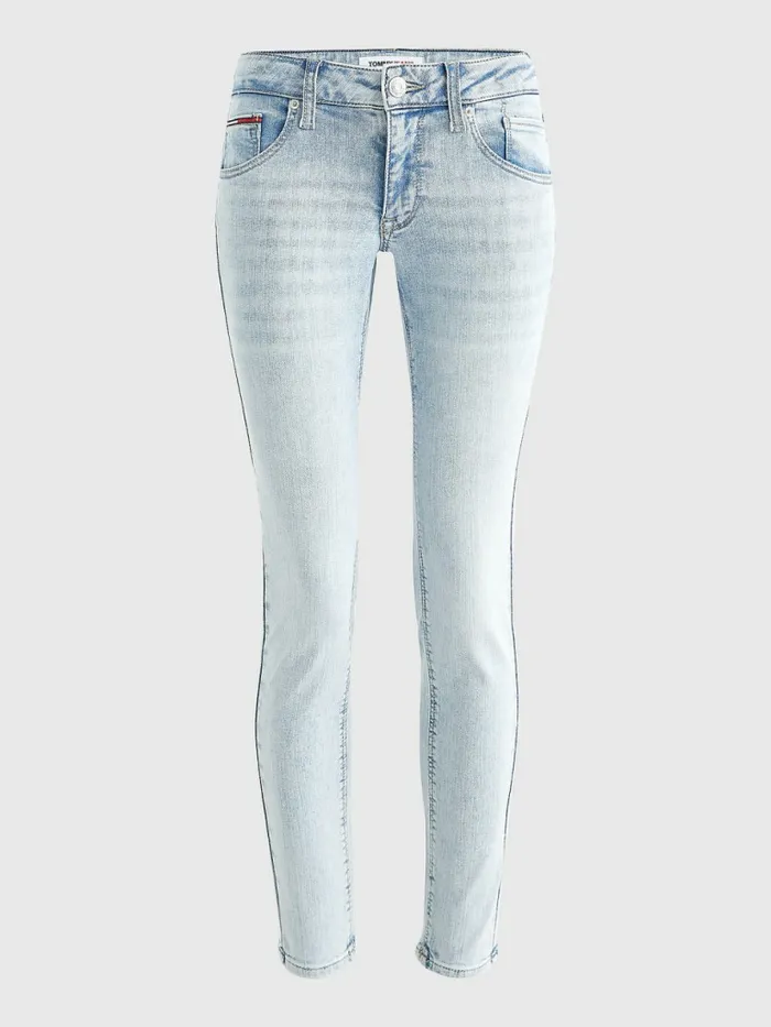 Tommy Hilfiger Scarlett Low Rise Skinny Ankle Jeans Denim Light Womens Jeans Popular