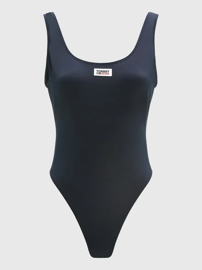 Tommy Hilfiger Scoop Back Cheeky OnePiece Swimsuit Desert Sky Womens Swimwear Popular