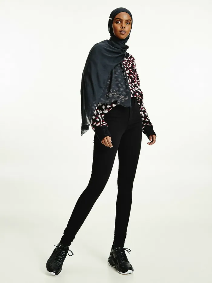 Tommy Hilfiger Sculpt High Rise Super Skinny Trousers Black Womens Trousers