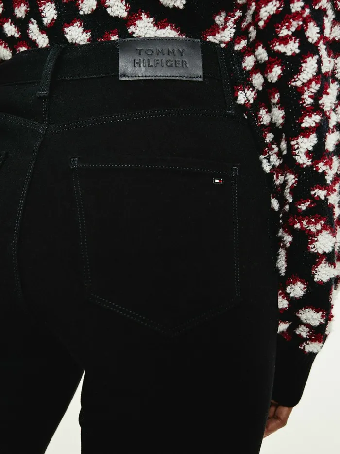 Tommy Hilfiger Sculpt High Rise Super Skinny Trousers Black Womens Trousers