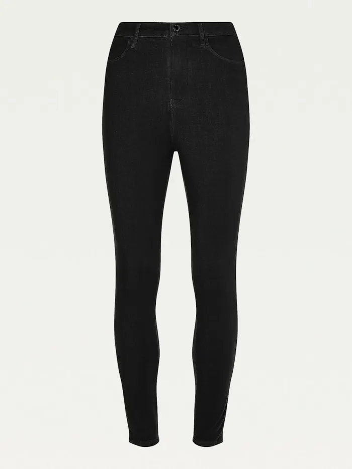 Tommy Hilfiger Sculpt High Rise Super Skinny Trousers Black Womens Trousers