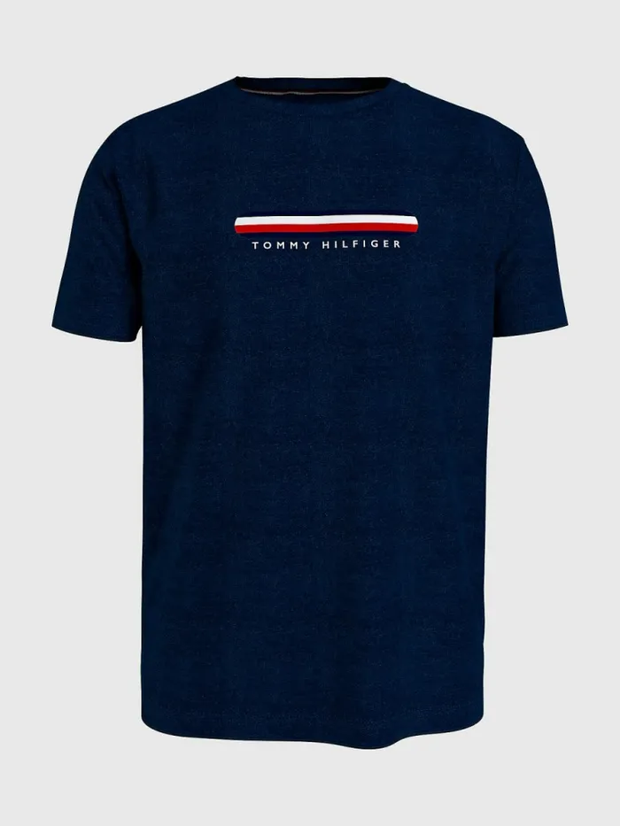 Tommy Hilfiger Seacell Logo Crew Neck TShirt Desert Sky Mens TShirts Fashion