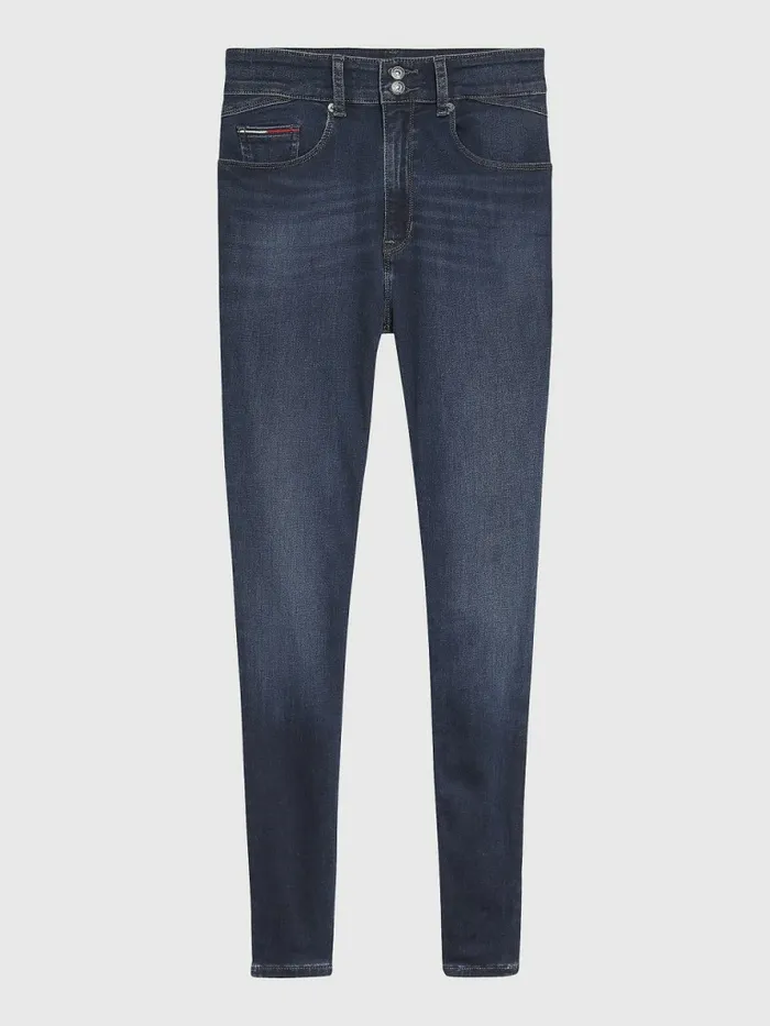 Tommy Hilfiger Shape High Rise Skinny Jeans Denim Black Womens Jeans Gift 4 You
