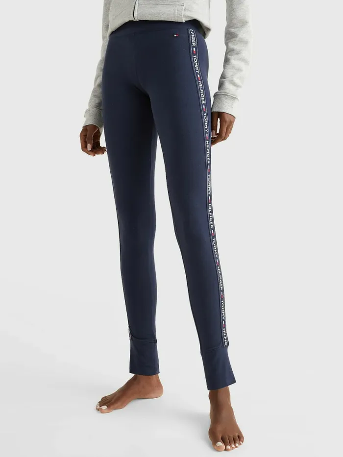 Tommy Hilfiger Side Logo Leggings Navy Blazer Womens Lounge and Nightwear