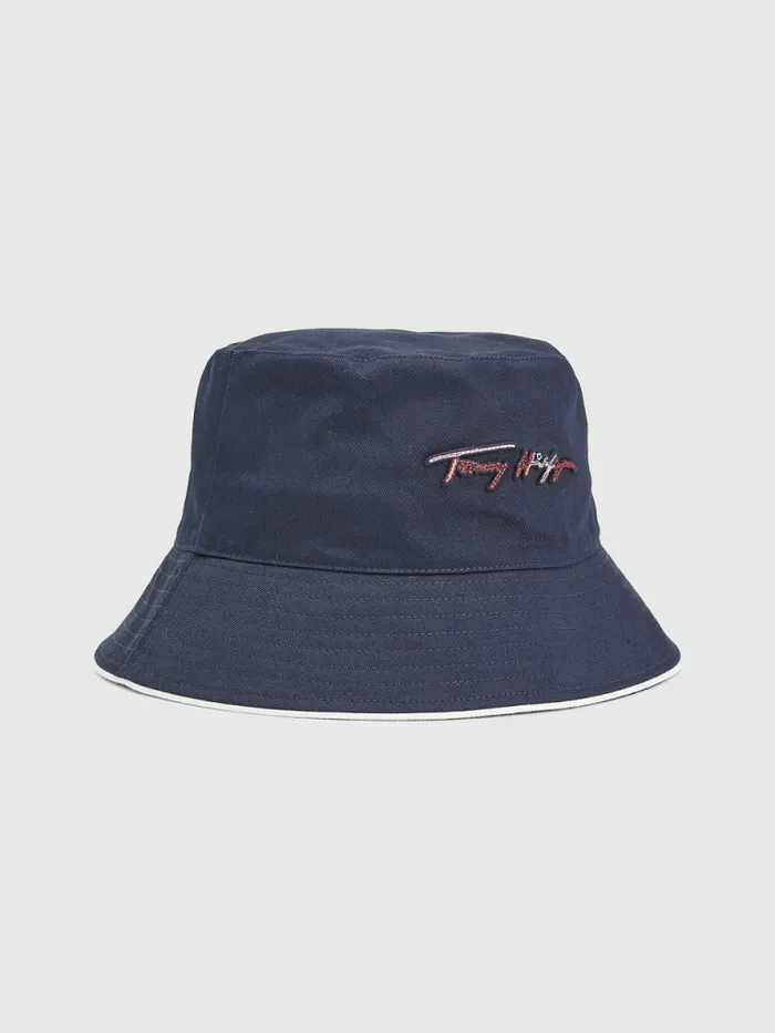 Tommy Hilfiger Signature Bucket Hat Desert Sky Womens Hats and Scarves Gift 4 You Tommy Hilfiger Signature Bucket Hat Desert Sky Womens Hats and Scarves Gift 4 You