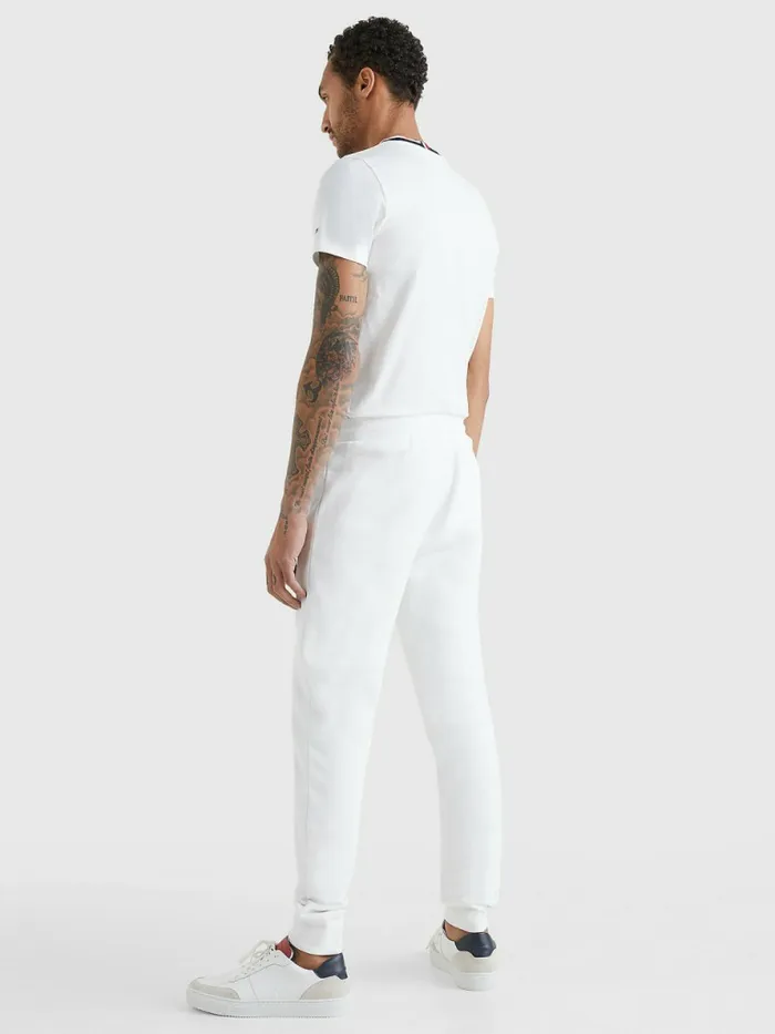 Tommy Hilfiger Signature Detail Joggers White Mens Trousers