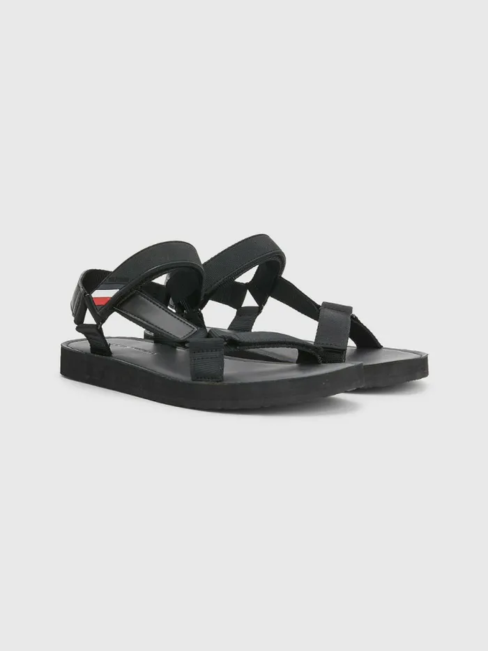 Tommy Hilfiger Signature Detail Webbing Sandals Black Mens Formal Shoes and Brogues Casaul Tommy Hilfiger Signature Detail Webbing Sandals Black Mens Formal Shoes and Brogues Casaul