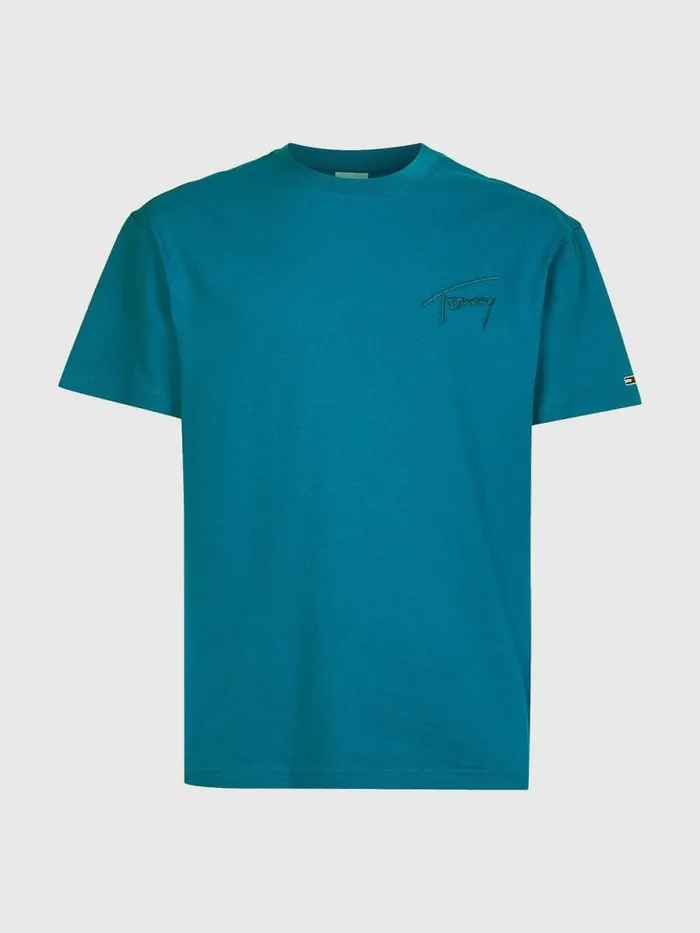 Tommy Hilfiger Signature Embroidery TShirt Regatta Blue Mens TShirts For Sale