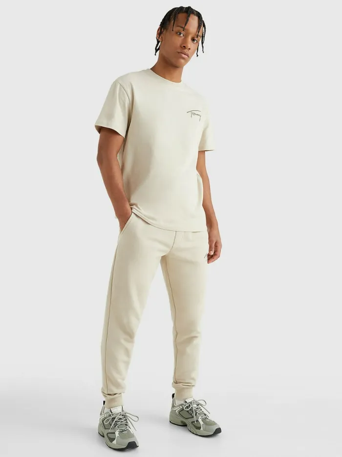 Tommy Hilfiger Signature Embroidery TShirt Savannah Sand Mens TShirts For Sale