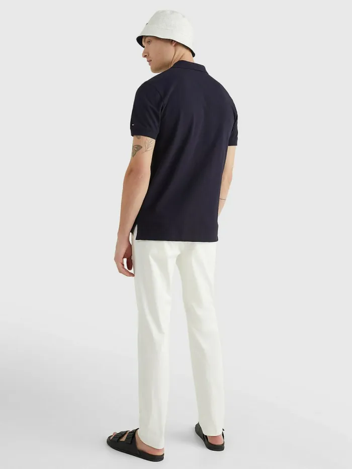 Tommy Hilfiger Signature Logo Regular Fit Polo Desert Sky Mens Polo Shirts Cheap On Sale