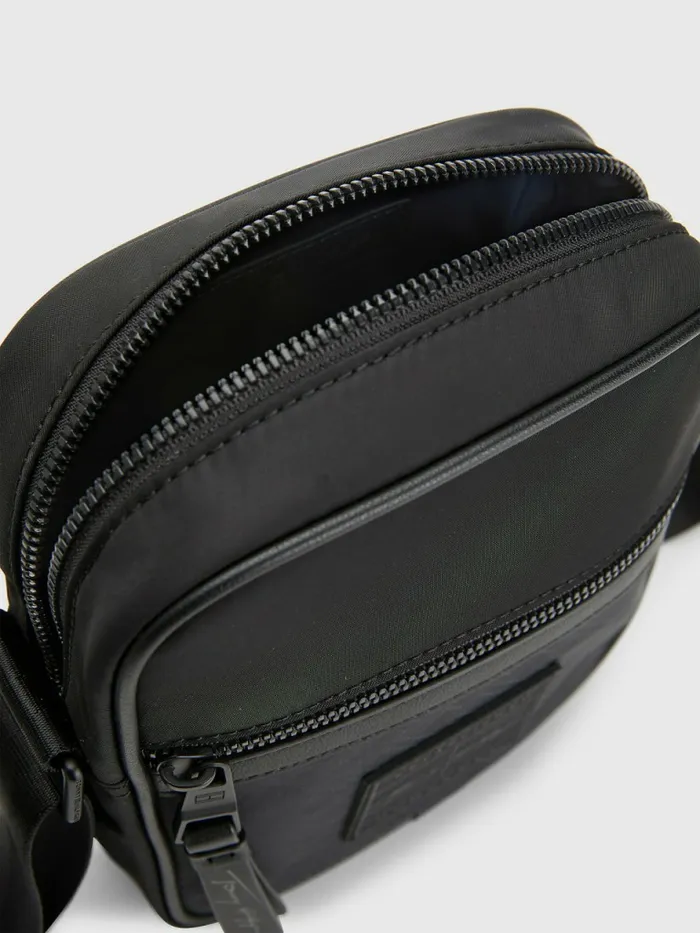 Tommy Hilfiger Signature Logo Small Reporter Bag Black Flag Monogram Mens Bags Cheap On Sale