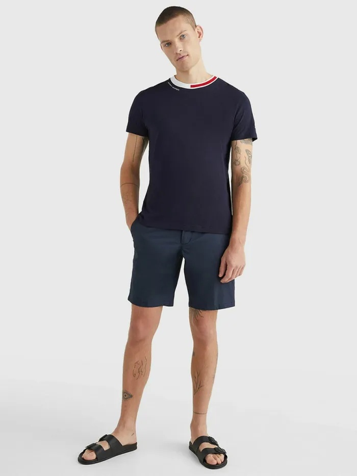 Tommy Hilfiger Signature Neckline TShirt Desert Sky Mens TShirts Sale