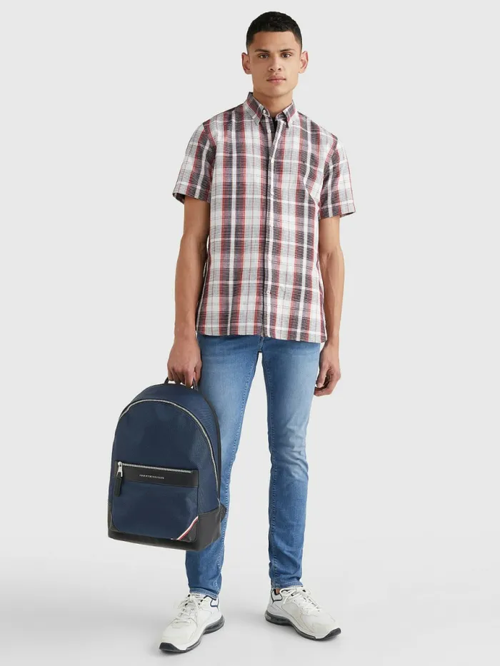 Tommy Hilfiger Signature Tape Backpack Desert Sky Mens Bags Gift for Friend