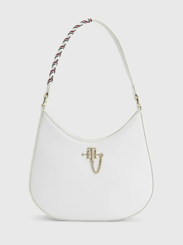 Tommy Hilfiger Signature Tape Chain Shoulder Bag White Corporate Womens Bags Casaul Tommy Hilfiger Signature Tape Chain Shoulder Bag White Corporate Womens Bags Casaul
