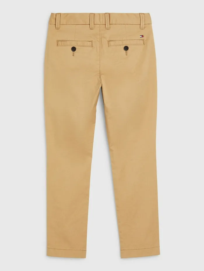 Tommy Hilfiger Signature Tape Stretch Chinos Classic Khaki Boys Trousers and Shorts Gift Ideas