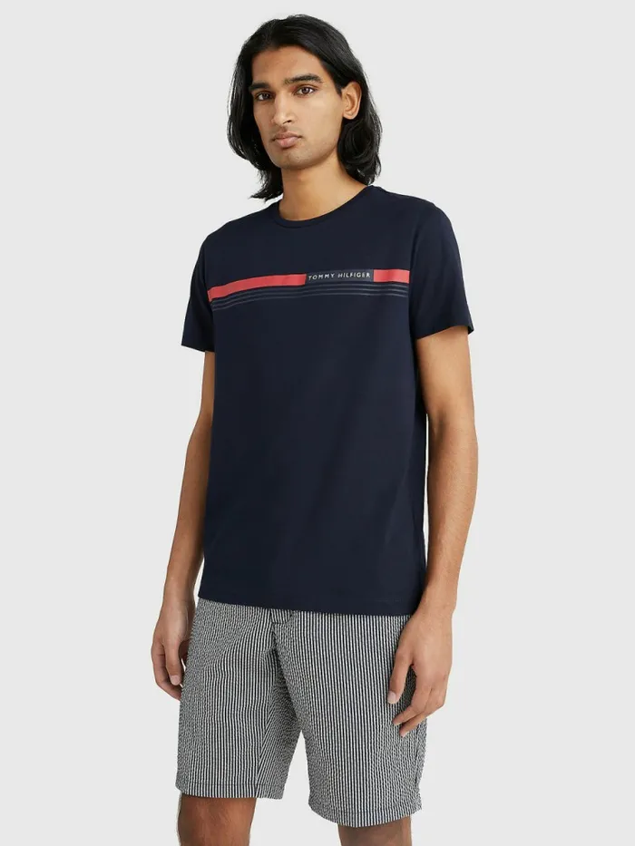 Tommy Hilfiger Signature Tape TShirt Desert Sky Mens TShirts For Sale