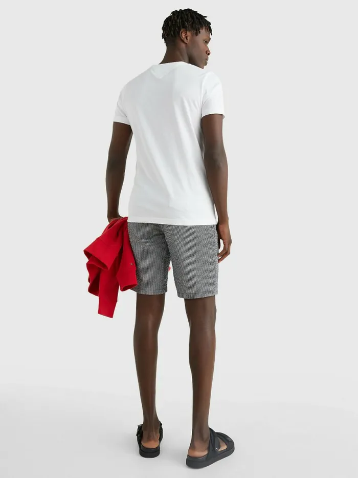 Tommy Hilfiger Signature Tape TShirt White Mens TShirts Near Me