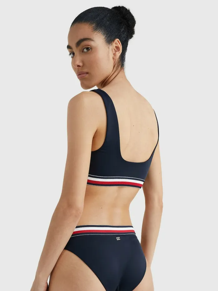 Tommy Hilfiger Signature Tape Underband VCut Bikini Bralette Desert Sky Womens Swimwear On Sale