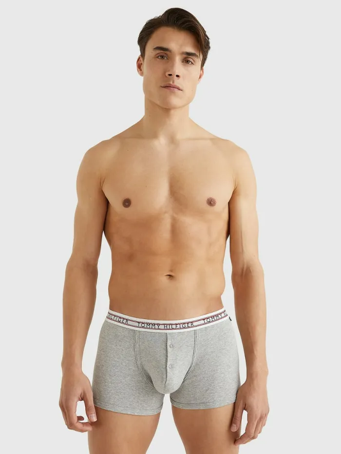 Tommy Hilfiger Signature Tape Waistband Trunks Light Grey Heather Mens Underwear Gift 4 You