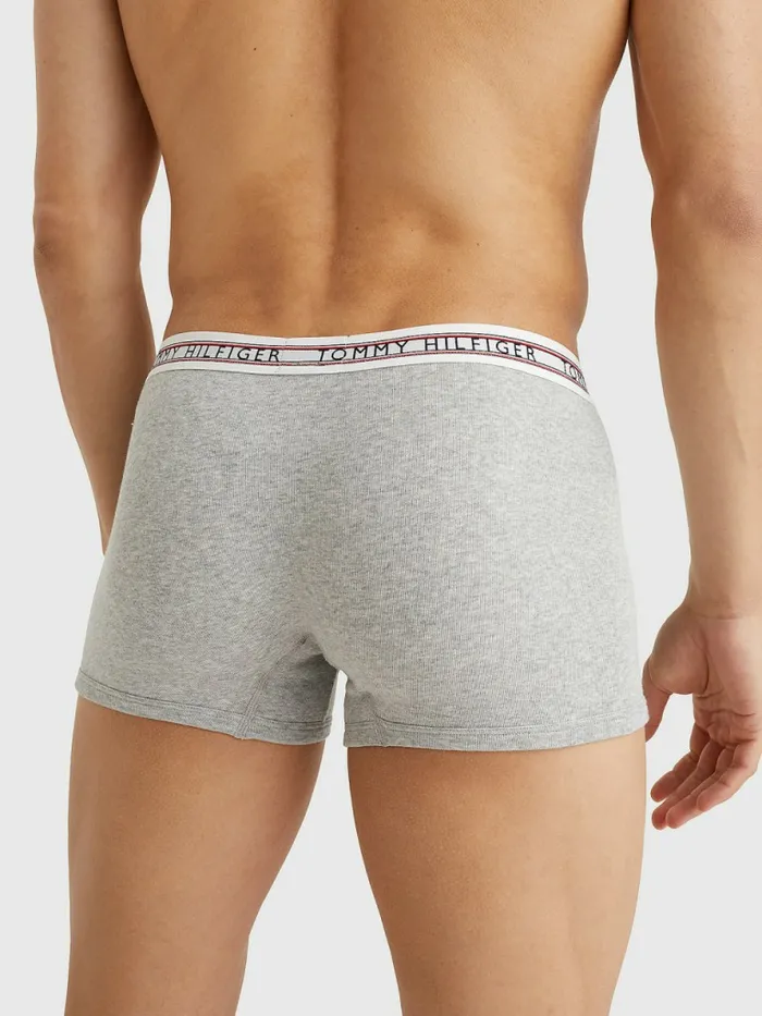 Tommy Hilfiger Signature Tape Waistband Trunks Light Grey Heather Mens Underwear Gift 4 You