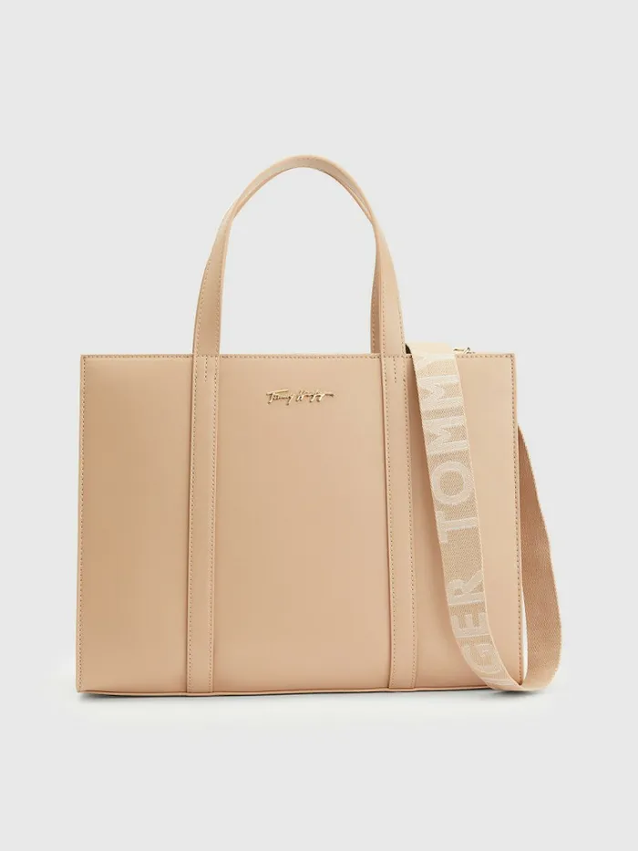 Tommy Hilfiger Signature Tote Sand Drift Womens Bags Sale