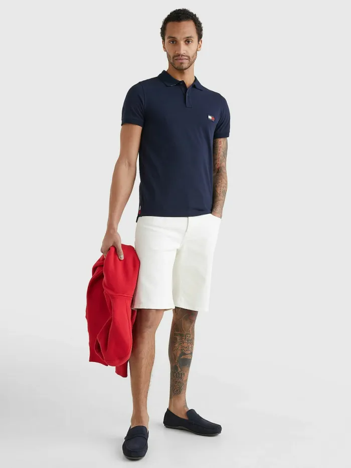 Tommy Hilfiger Signature Undercollar Slim Fit Polo Desert Sky Mens Polo Shirts Gift Ideas