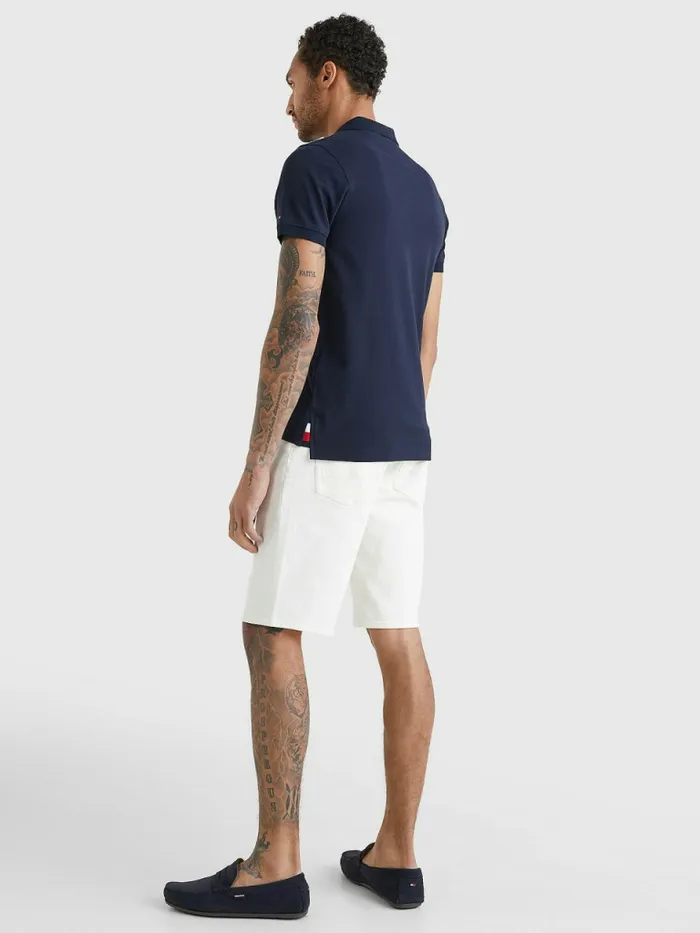 Tommy Hilfiger Signature Undercollar Slim Fit Polo Desert Sky Mens Polo Shirts Gift Ideas