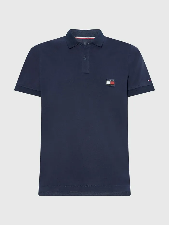 Tommy Hilfiger Signature Undercollar Slim Fit Polo Desert Sky Mens Polo Shirts Gift Ideas