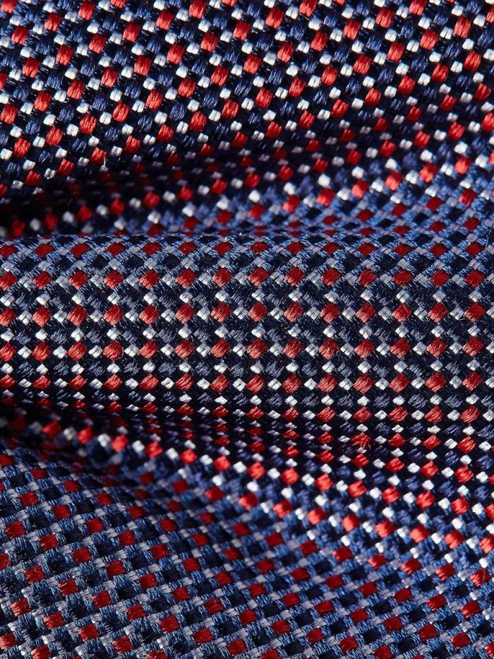 Tommy Hilfiger Silk Jacquard Micro Dot Bow Tie NavyRedWhite Mens Ties and Pocket Squares