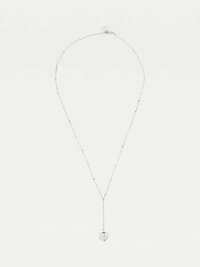 Tommy Hilfiger SilverTone Drop Bead Necklace Silver Womens Jewellery