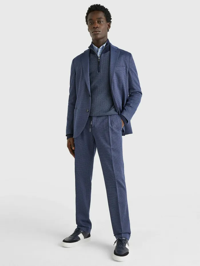 Tommy Hilfiger Slim Fit Jersey Blazer Blue Mens Blazers