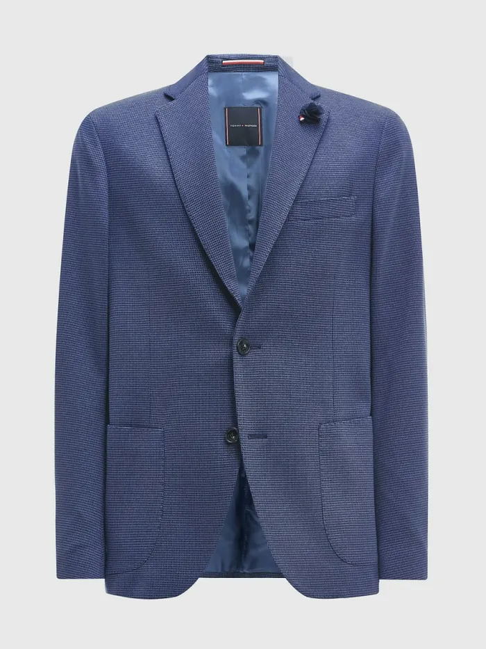 Tommy Hilfiger Slim Fit Jersey Blazer Blue Mens Blazers