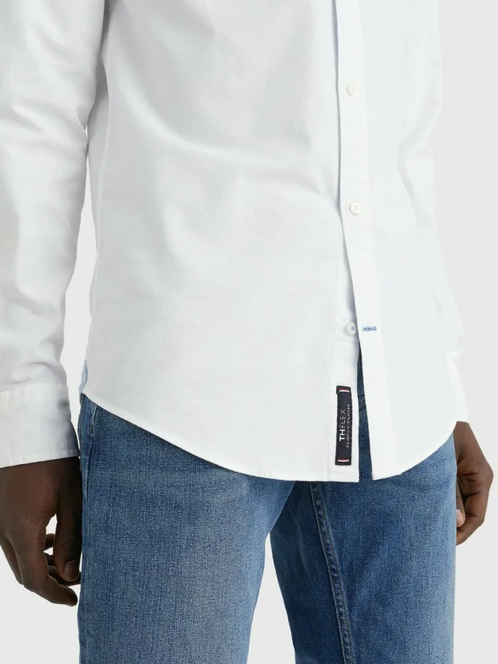 Tommy Hilfiger Slim Fit Oxford Shirt Bright White Mens Essentials