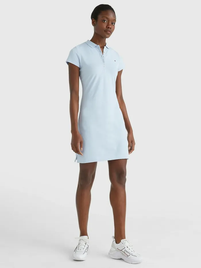 Tommy Hilfiger Slim Fit Polo Dress Breezy Blue Womens Dresses and Jumpsuits Gift Ideas
