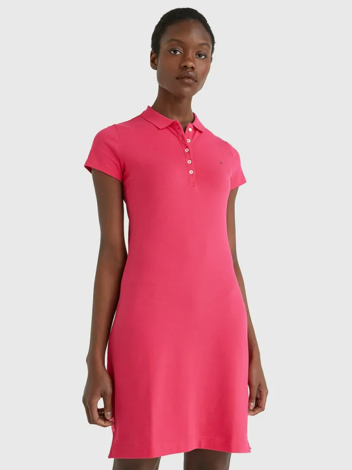 Tommy Hilfiger Slim Fit Polo Dress Pink Splendor Womens Dresses and Jumpsuits Casaul Tommy Hilfiger Slim Fit Polo Dress Pink Splendor Womens Dresses and Jumpsuits Casaul