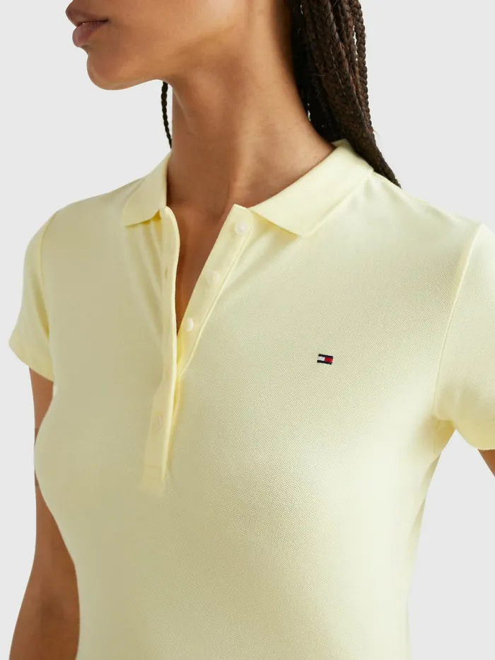 Tommy Hilfiger Slim Fit Polo Lemon Twist Womens Polo Shirts Sale