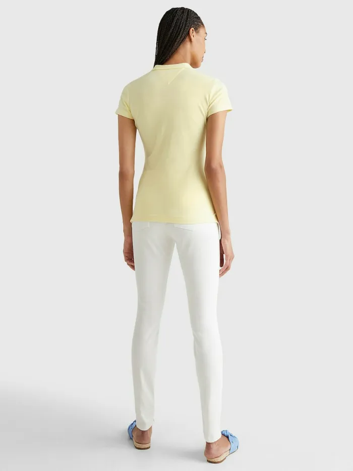 Tommy Hilfiger Slim Fit Polo Lemon Twist Womens Polo Shirts Sale