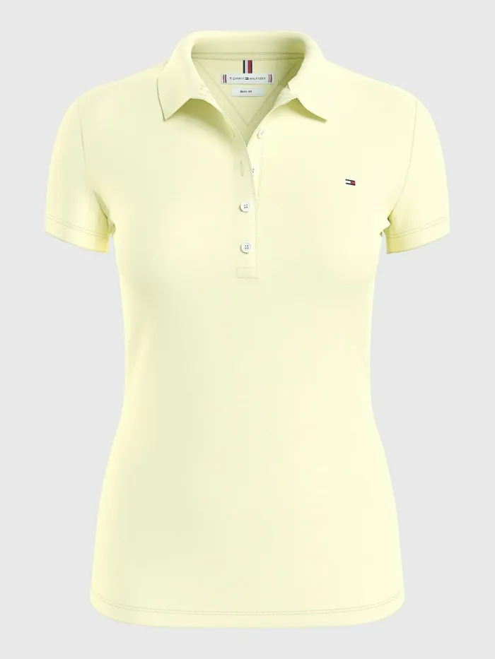 Tommy Hilfiger Slim Fit Polo Lemon Twist Womens Polo Shirts Sale
