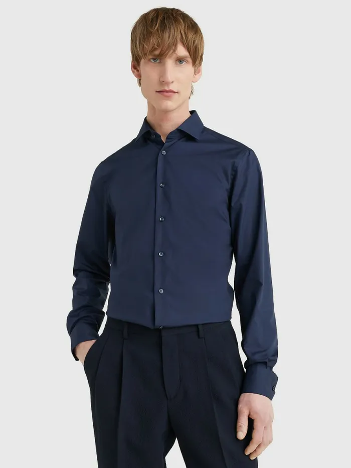 Tommy Hilfiger Slim Fit Stretch Cotton Shirt Mens Shirts Online