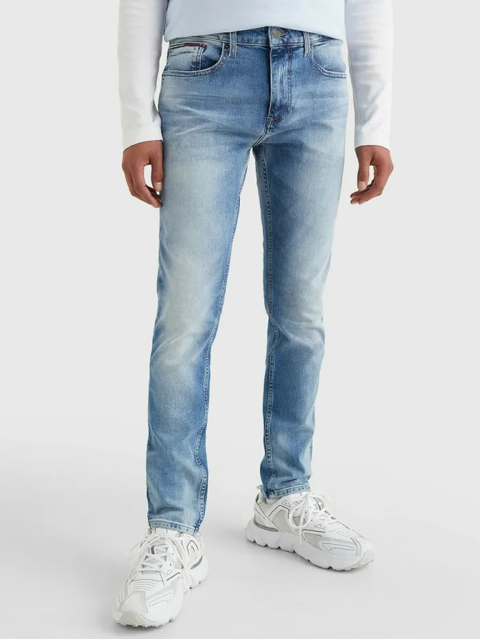 Tommy Hilfiger Slim Fit Tapered Faded Jeans Wilson Light Blue Stretch Mens Jeans Fashion Tommy Hilfiger Slim Fit Tapered Faded Jeans Wilson Light Blue Stretch Mens Jeans Fashion