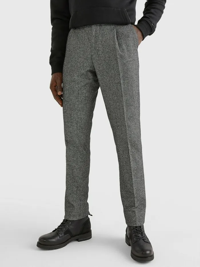 Tommy Hilfiger Slim Fit Trousers Black Mens Trousers