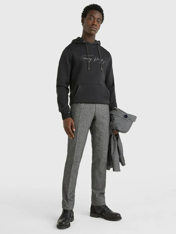 Tommy Hilfiger Slim Fit Trousers Black Mens Trousers