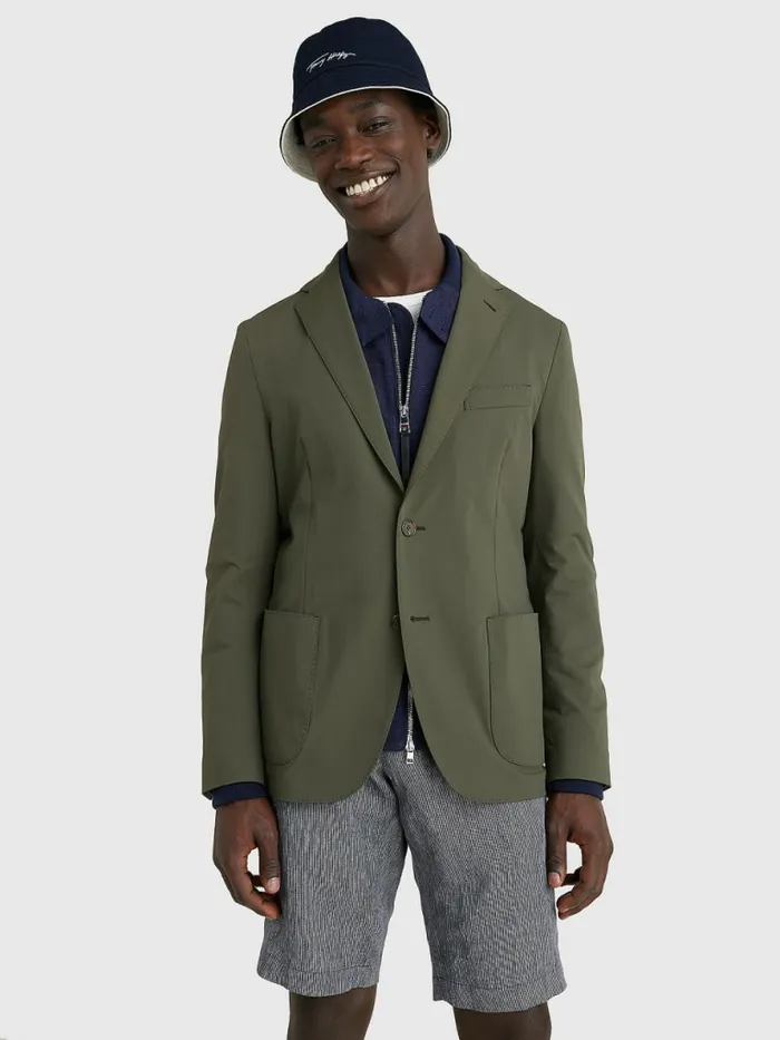 Tommy Hilfiger Slim Fit Unconstructed Blazer Green Mens Blazers