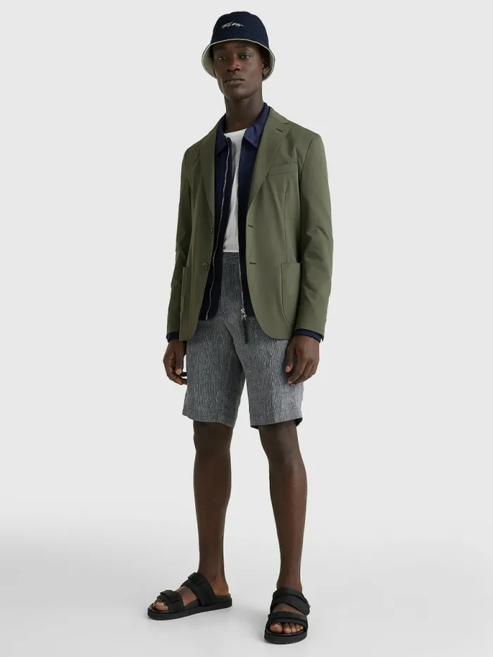 Tommy Hilfiger Slim Fit Unconstructed Blazer Green Mens Blazers