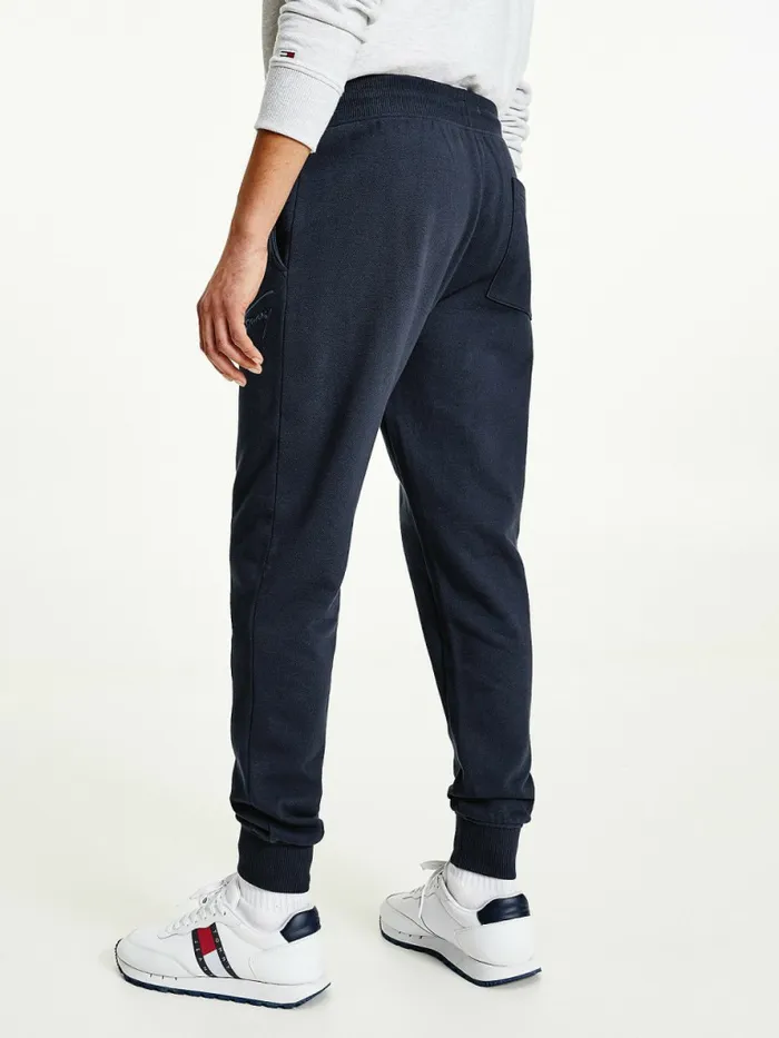 Tommy Hilfiger Slim Fleece Signature Joggers Twilight Navy Mens Trousers