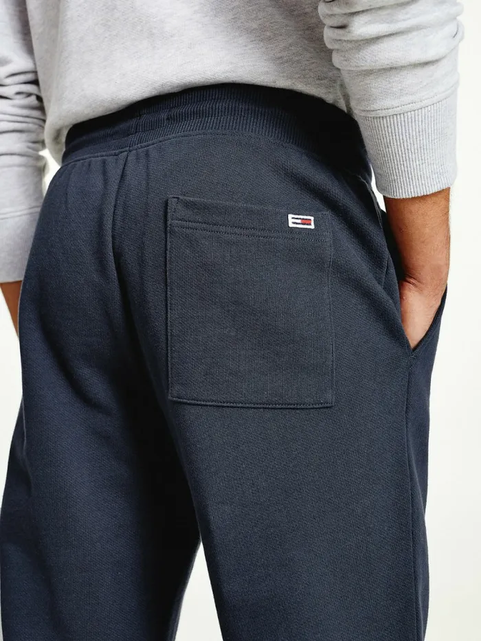 Tommy Hilfiger Slim Fleece Signature Joggers Twilight Navy Mens Trousers