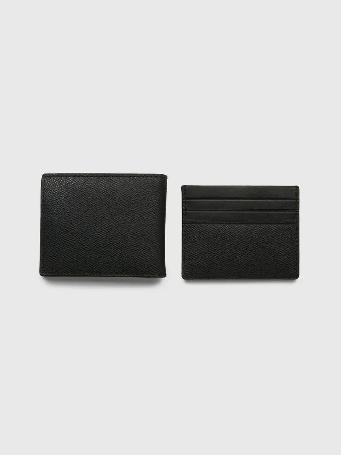 Tommy Hilfiger Small Leather Card Wallet Gift Box Black Mens Wallets and Card Holders Popular