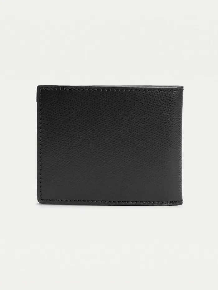 Tommy Hilfiger Small Leather Wallet Key Fob Black Mens Wallets and Card Holders On Sale