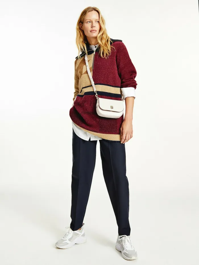 Tommy Hilfiger Small Monogram Crossover Bag Ecru Womens Bags For Sale